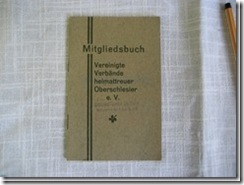 Mitgliedsbuch “Schlesierverein”